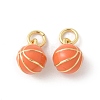 Brass Enamel Pendants X-KK-P294-38G-05-1