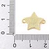 Brass Pave Natural White Shell Connector Charms KK-S522-03E-G-3