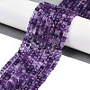 Natural Purple Fluorite Beads Strands G-P553-E02-03-6