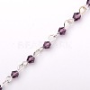 Handmade Bicone Glass Beads Chains for Necklaces Bracelets Making AJEW-JB00048-02-1
