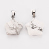 Star Natural Howlite Pendants G-Q367-18-2