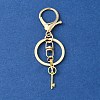 304 Stainless Steel Initial Letter Key Charm Keychains KEYC-YW00004-24-2