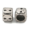 316 Surgical Stainless Steel with Rhinestone Large Hole Cube Beads STAS-Q326-08AS-04-2