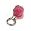 Natural Colorful Tourmaline Faceted Table Cut Cube Charms PALLOY-JF04482-02-4