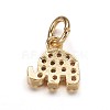 Brass Micro Pave Cubic Zirconia Pendants ZIRC-K070-42G-2