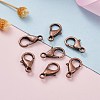 Red Copper Tone Zinc Alloy Lobster Claw Clasps X-E102-NFR-6