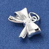 925 Sterling Silver Bowknot Charms STER-K180-01S-2