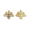 Brass Micro Pave Colorful Cubic Zirconia Connector Charms KK-E068-VB035-2