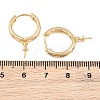 Brass Micro Pave Clear Cubic Zirconia Huggie Hoop Earring Findings KK-CBA2DE6-16G-3