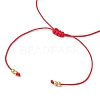 Natural Round Carnelian Beads Braided Bead Bracelets for Women BJEW-JB11655-08-4
