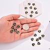 Light Gold Plated Alloy Enamel Pendants ENAM-R055-05B-12