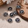 Platinum Plated Alloy Charms X-ENAM-S118-02Y-P-5
