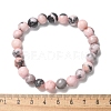Natural Zebra Jasper Bead Stretch Bracelets BJEW-K212-B-035-5