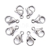 Tarnish Resistant 304 Stainless Steel Lobster Claw Clasps STAS-AB11-1