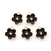 Light Gold Plated Alloy Enamel Pendants X-ENAM-R136-16E-1