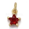 Brass Glass Pendants KK-P192-10-2