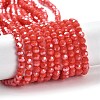 Electroplate Opaque Glass Beads Strands EGLA-A035-P4mm-A03-1