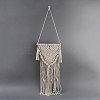Cotton Cord Macrame Woven Wall Hanging HJEW-C010-13-2