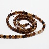 Faceted Natural Agate Round Beads Strands X-G-E318C-4mm-11-2