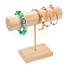 Wood T Bar Bracelet Display Stands AJEW-WH0534-19B-1