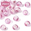 20Pcs Handmade Silver Foil Glass Lampwork Beads LAMP-YW0001-77-1