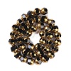 Electroplate Glass Beads Strands EGLA-Q128-04A-FP06-2