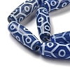 Blue Tibetan Style dZi Beads Strands TDZI-NH0001-B09-01-4