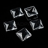 Transparent Clear Glass Square Cabochons X-GGLA-A001-15mm-6