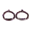 Natural Rhodonite Beads Charm Bracelets BJEW-K164-B09-2
