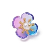 Flower Glass Charms PALLOY-JF03677-4