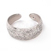 Bohemia Tibetan Style Alloy Thick Open Cuff Bangle for Women LS-BJEW-E002-01AS-01-2