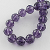 Transparent Glass Bead Strands GLAA-R095-8mm-10-2