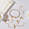 20Pcs 5 Style Brass Slide On End Clasp Tubes HJEW-PH02014-4