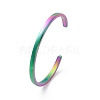 Ion Plating(IP) 304 Stainless Steel Cuff Bangles STAS-I110-10-4mm-M-1