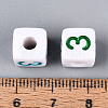 Opaque Acrylic European Large Hole Beads SACR-N020-01A-04-4