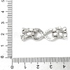 Brass Micro Pave Clear Cubic Zirconia Fold Over Clasps KK-U059-32P-3