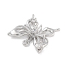 Brass Pave Clear Cubic Zirconia Pendants KK-Z061-14P-01-2