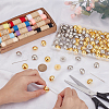 100Pcs 2 Colors 1-Hole Plating Acrylic Shank Buttons FIND-UN0016-03-4