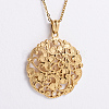 316 Surgical Stainless Steel Hollow Flower Pendant Necklaces for Women CO7795-3