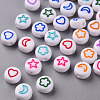 White Opaque Acrylic Beads MACR-N008-41-1