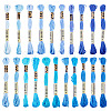 21 Bundles 21 Colors Polyester Embroidery Floss OCOR-TA0002-86-3