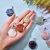 6Pcs 6 Style Natural Mixed Gemstone Pendants G-SZ0001-36-3
