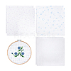 6Pcs 3 Colors 11CT Cross Stitch Fabric Sheets AJEW-PH0006-56-6