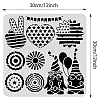 Large Plastic Reusable Drawing Painting Stencils Templates DIY-WH0172-556-3