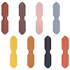 8 Bags 8 Colors Cowhide Purse Suspension Clasps Bag Strap Connector Fabric PURS-CL0001-04B-1