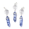 Natural Blue Spot Jasper Pointed Big Pendants G-D0021-01P-03-2