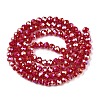 Electroplate Glass Beads Strands EGLA-A044-P4mm-B15-3