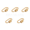 Brass Screw Carabiner Lock Charms ZIRC-E164-09G-2