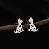 Stainless Steel Small Animal Stud Earrings for Women PW-WG5B49B-14-1