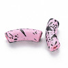 Opaque Spray Painted Acrylic Beads MACR-S372-001F-B03-2